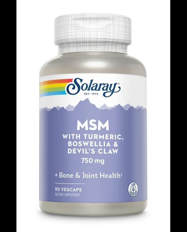 MSM Solaray, 750 mg, 90 capsule vegetale, Secom