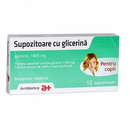 Supozitoare cu glicerina pentru copii x 12 , Antibiotice SA