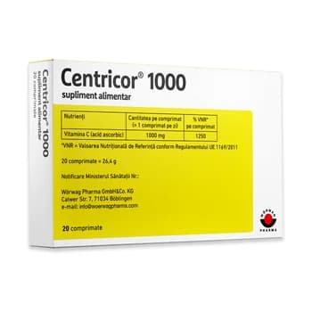 Centricor 1000, 20 comprimate, Worwag