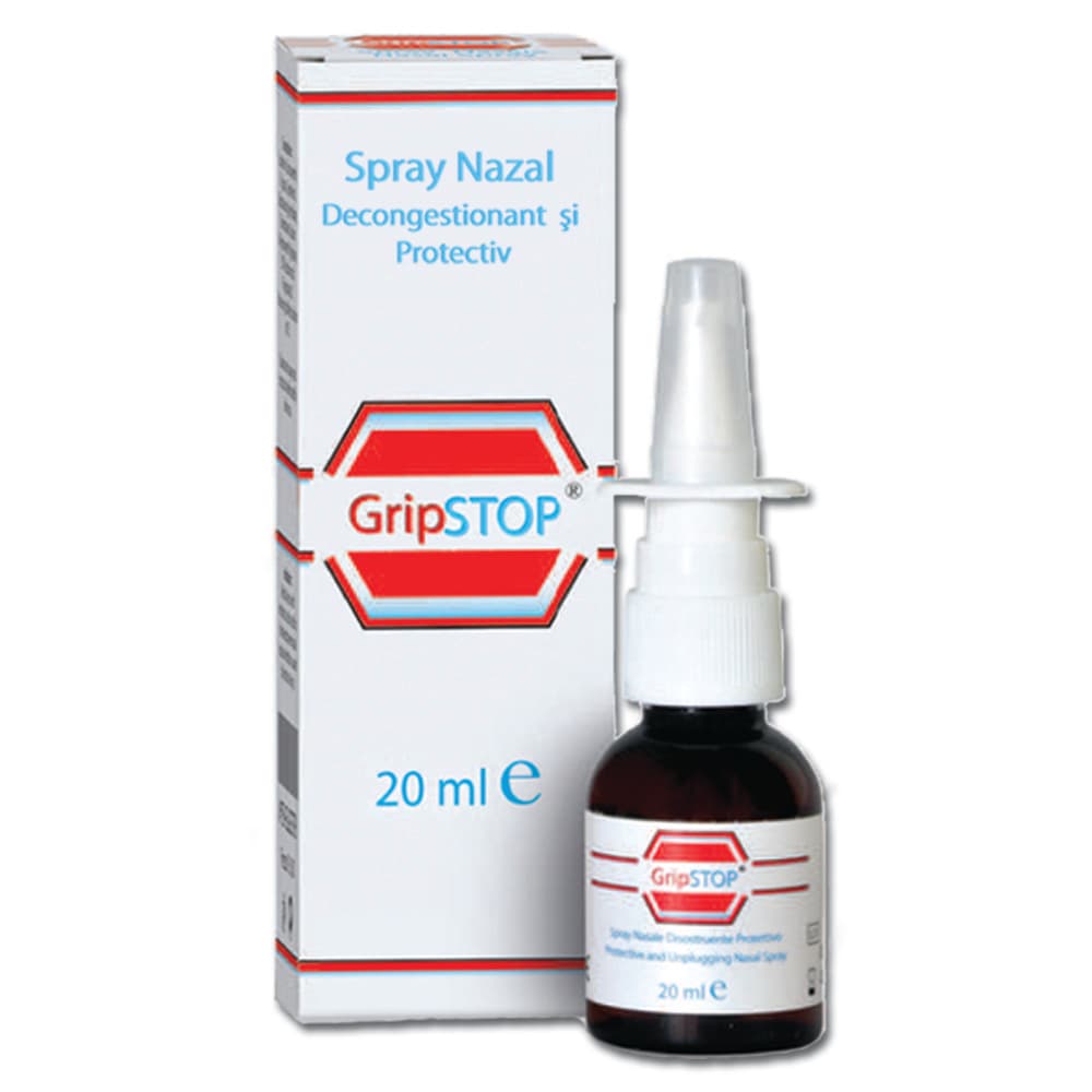 Spray nazal decongestionant si protectiv Grip Stop, 20 ml, Plantamed