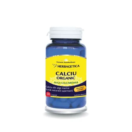 Calciu organic, 30 capsule, Herbagetica